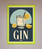 Gin Illustration Framed Poster