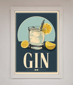 Gin Illustration Framed Poster