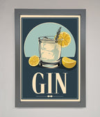 Gin Illustration Framed Poster