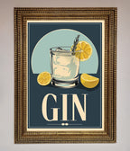 Gin Illustration Framed Poster