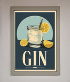 Gin Illustration Framed Poster