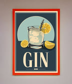 Gin Illustration Framed Poster