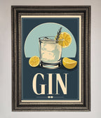 Gin Illustration Framed Poster