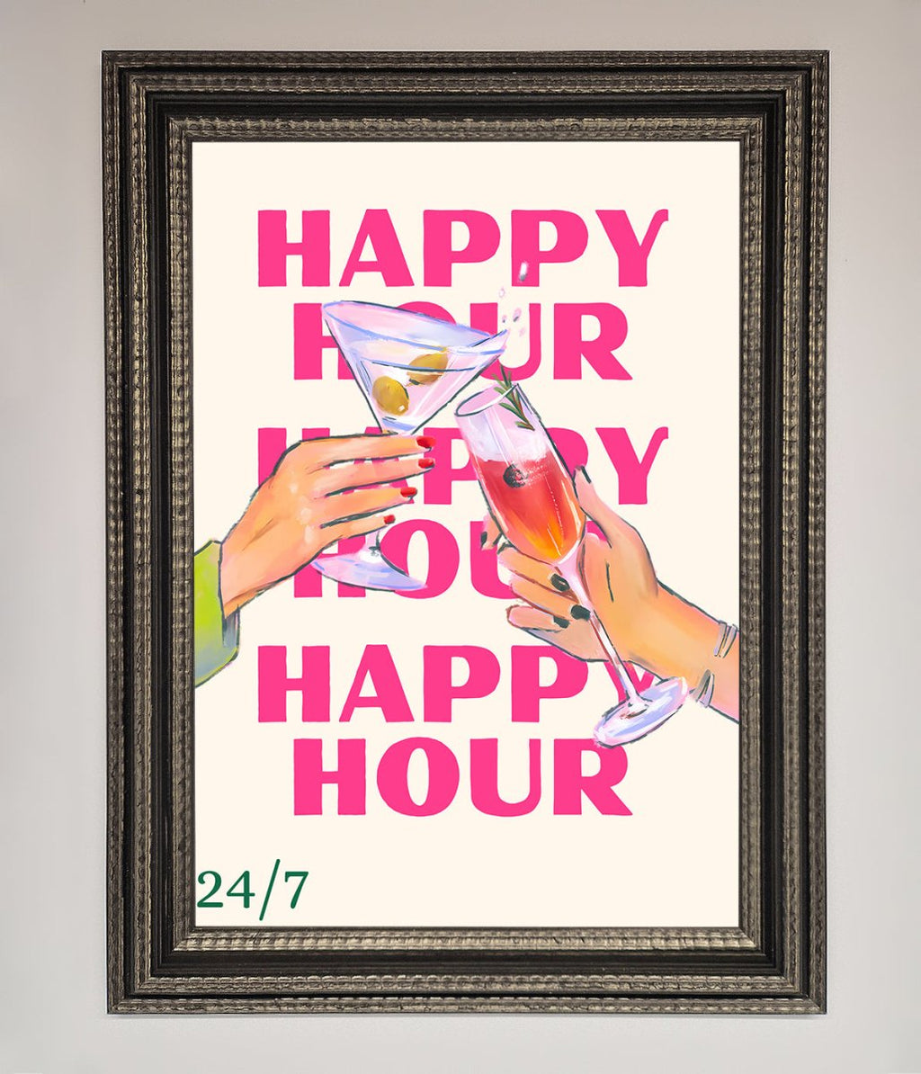 Happy Hour Framed Poster