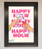 Happy Hour Framed Poster