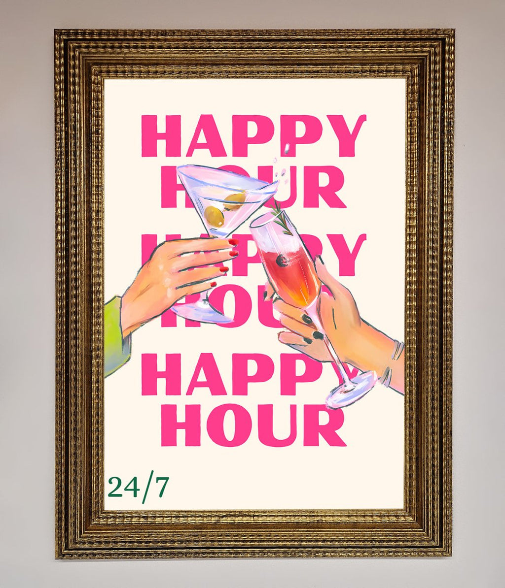 Happy Hour Framed Poster