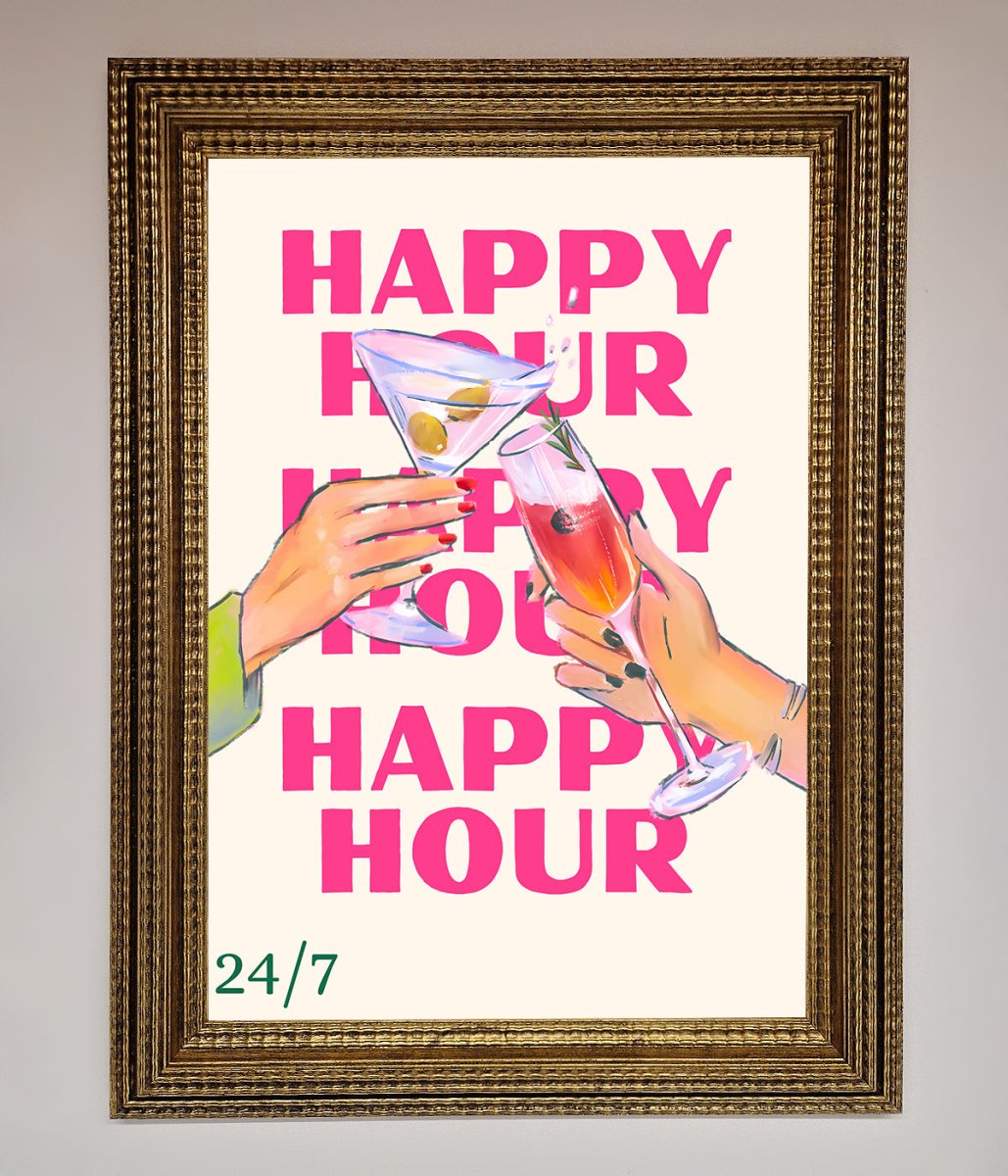 Happy Hour Framed Poster