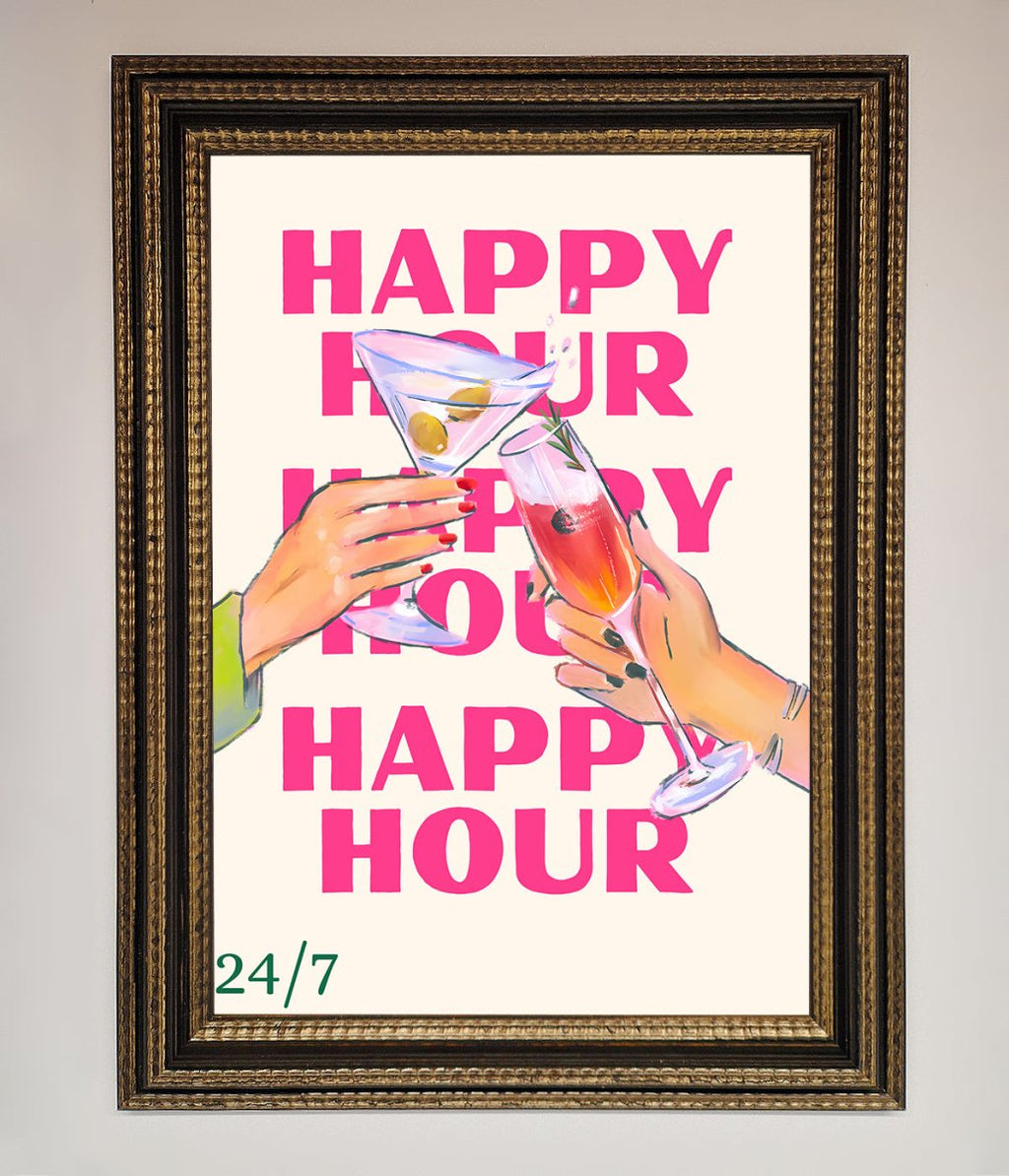 Happy Hour Framed Poster