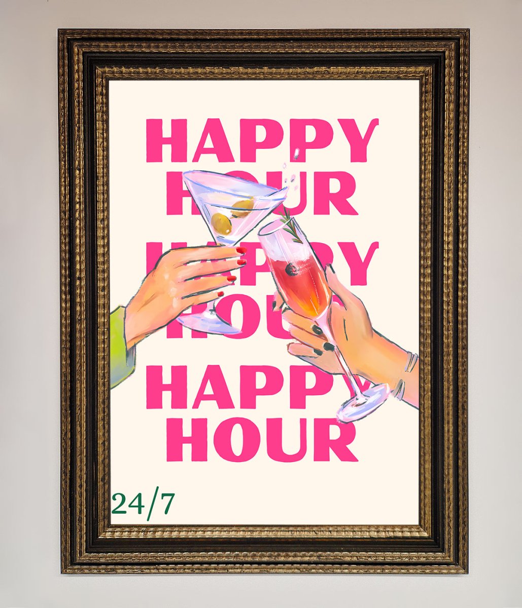 Happy Hour Framed Poster
