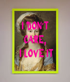I Don't Care I Love It Framed Print