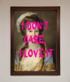 I Don't Care I Love It Framed Print