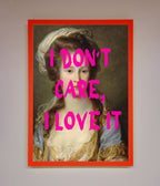 I Don't Care I Love It Framed Print