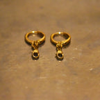 Dainty yellow gold vermeil earrings-3