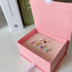 Epoxy heart earrings-2