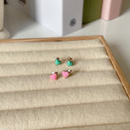 Epoxy heart earrings-3