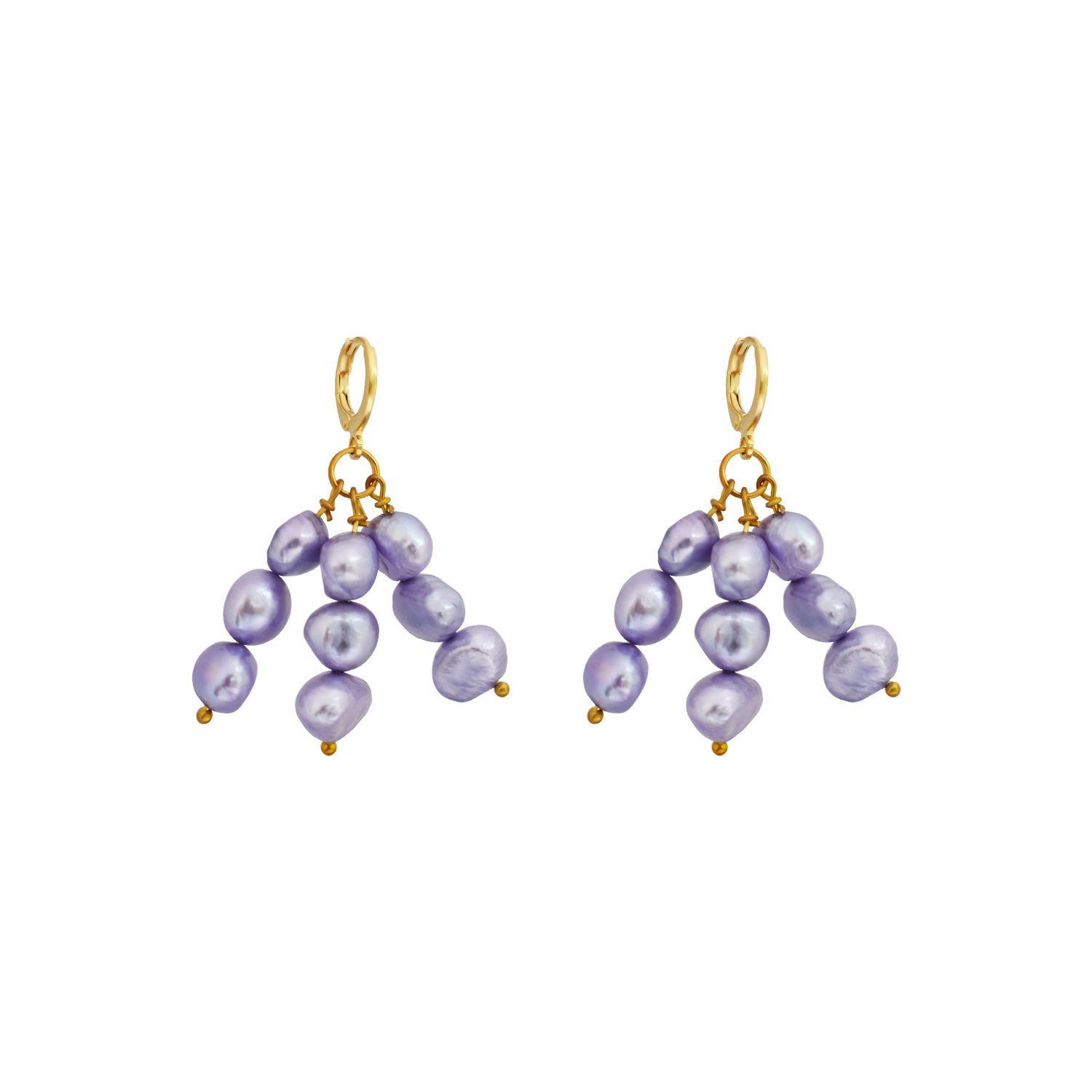 Lilac purple freshwater pearl earrings | by Ifemi Jewels-0