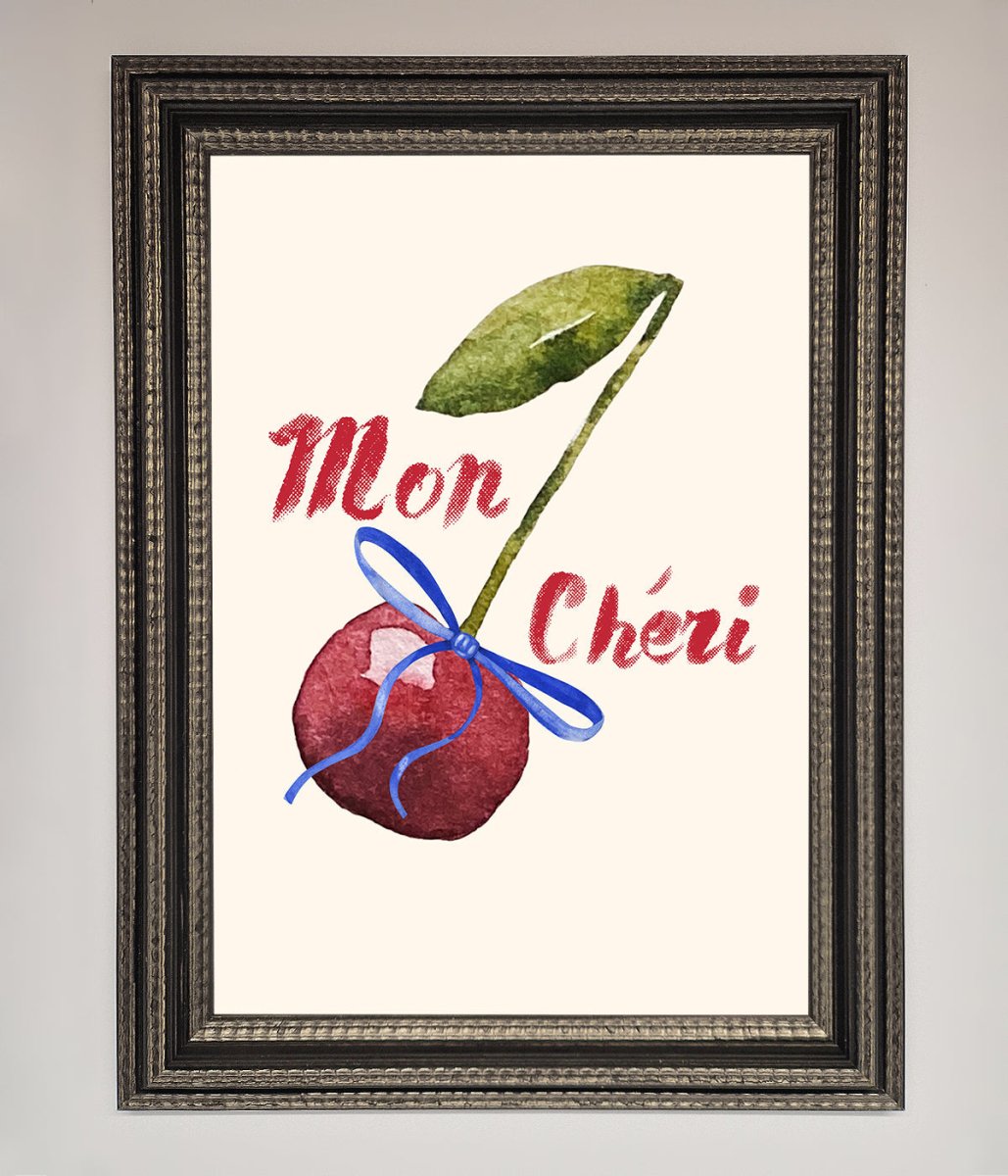 Mon Cheri Cherry Framed Wall Art