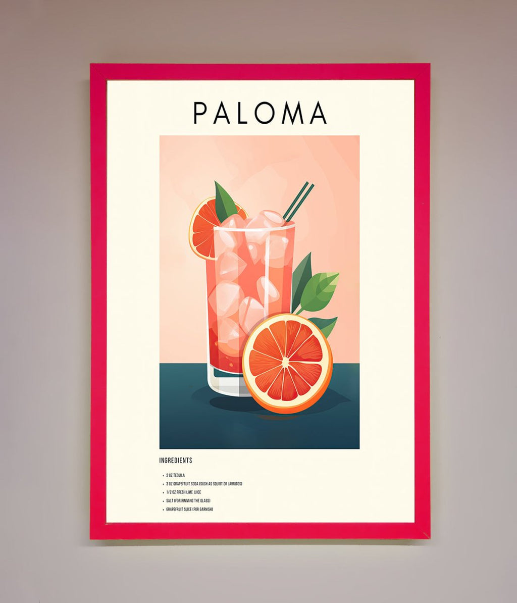 Paloma Cocktail Framed Poster
