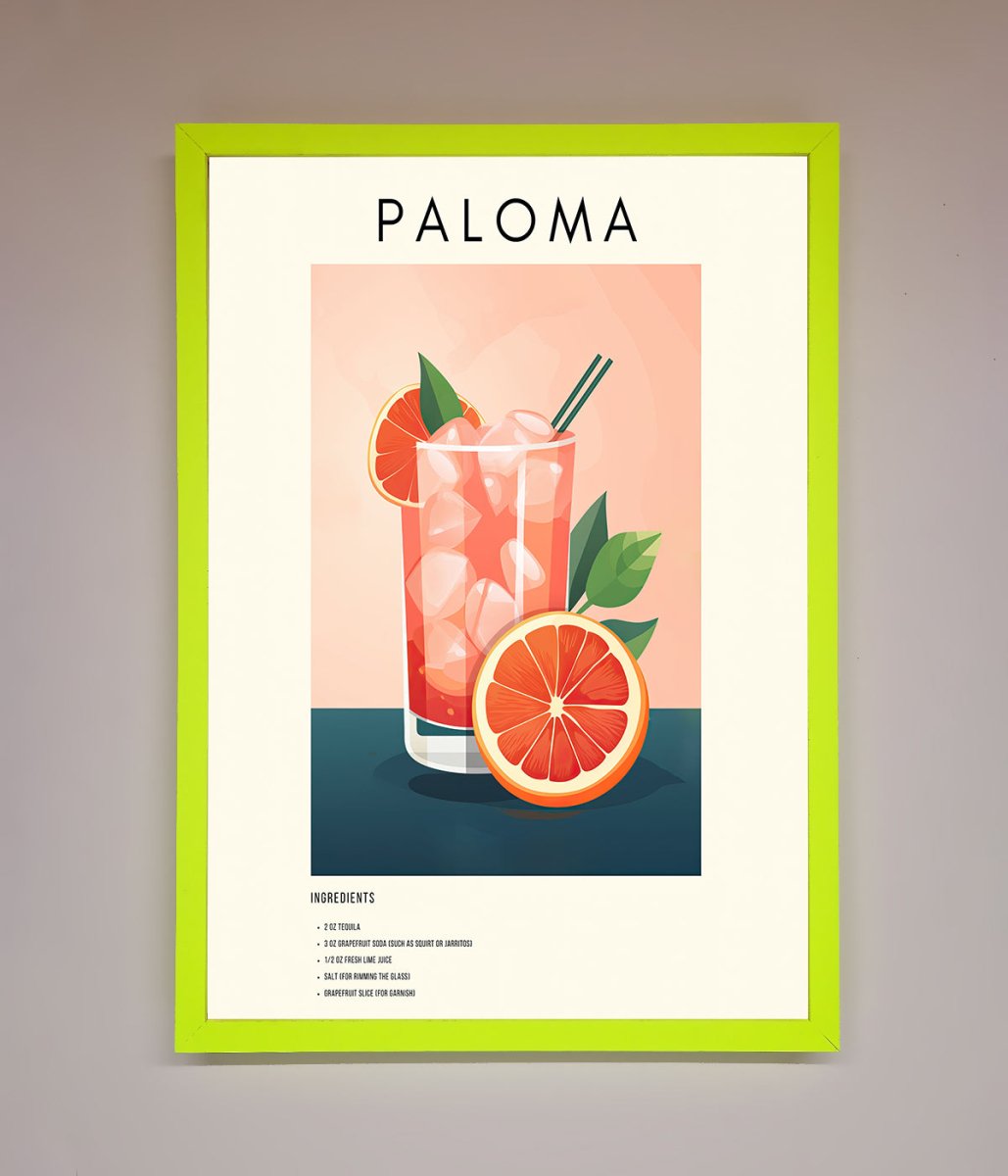 Paloma Cocktail Framed Poster