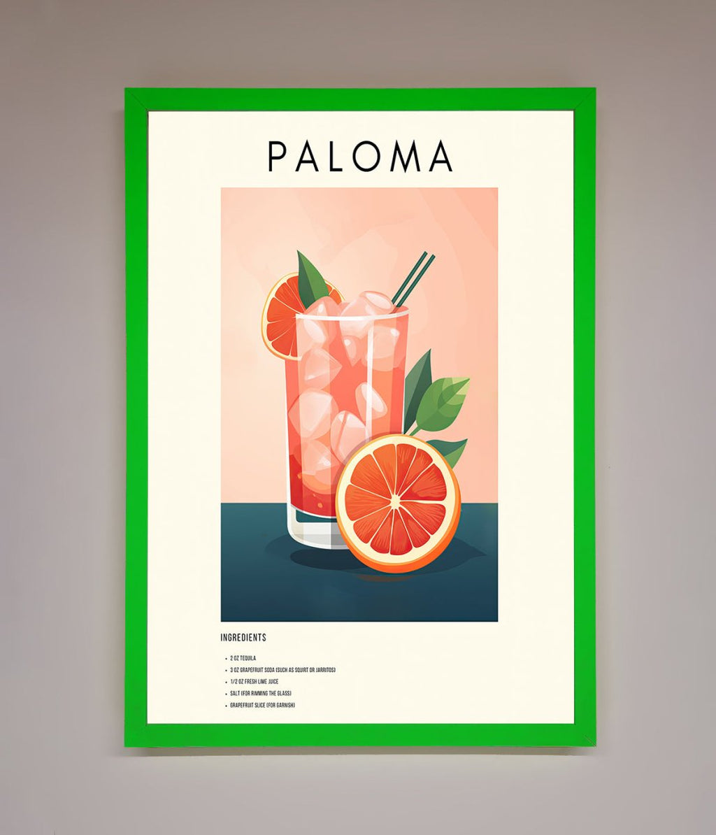 Paloma Cocktail Framed Poster