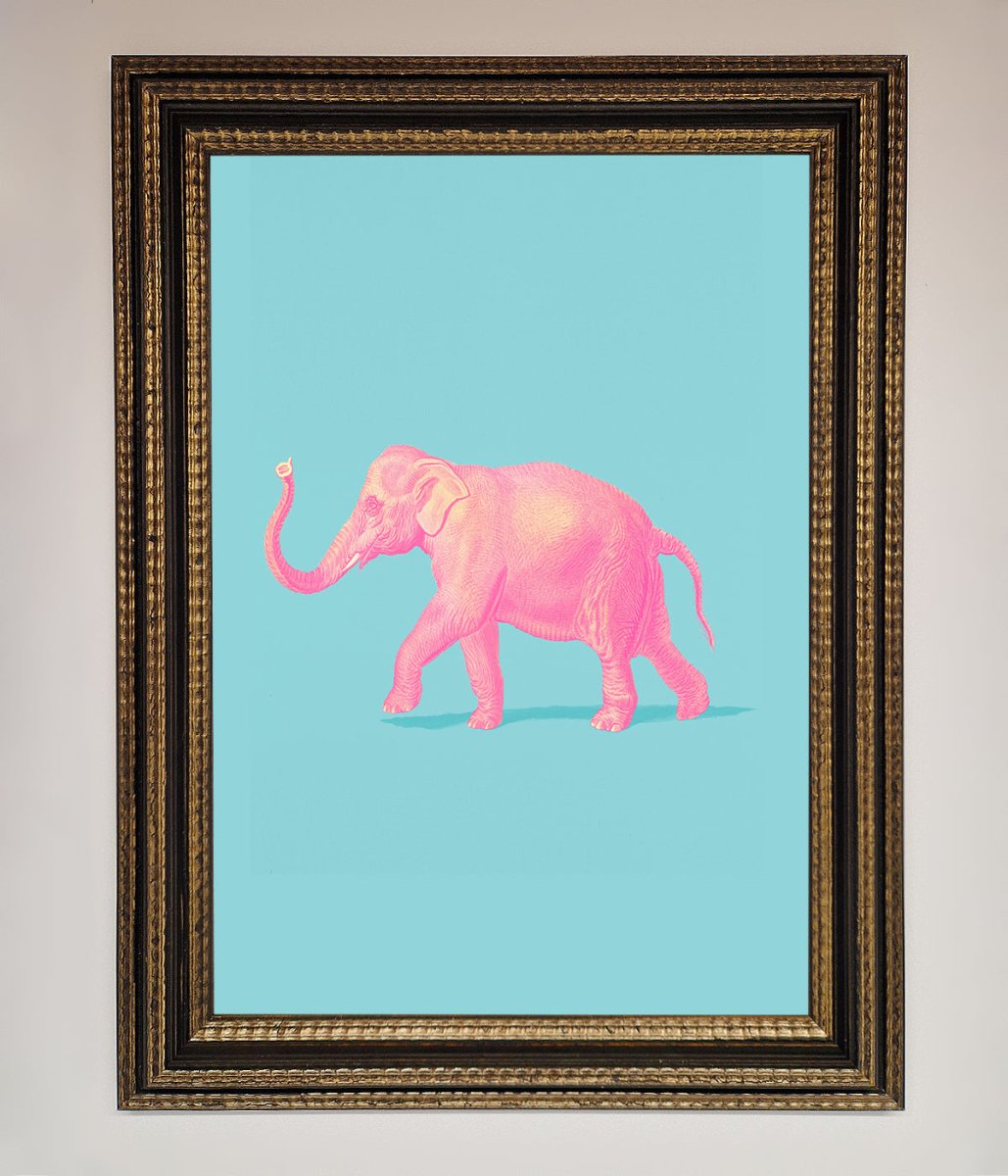 Pink Elephant Framed Print