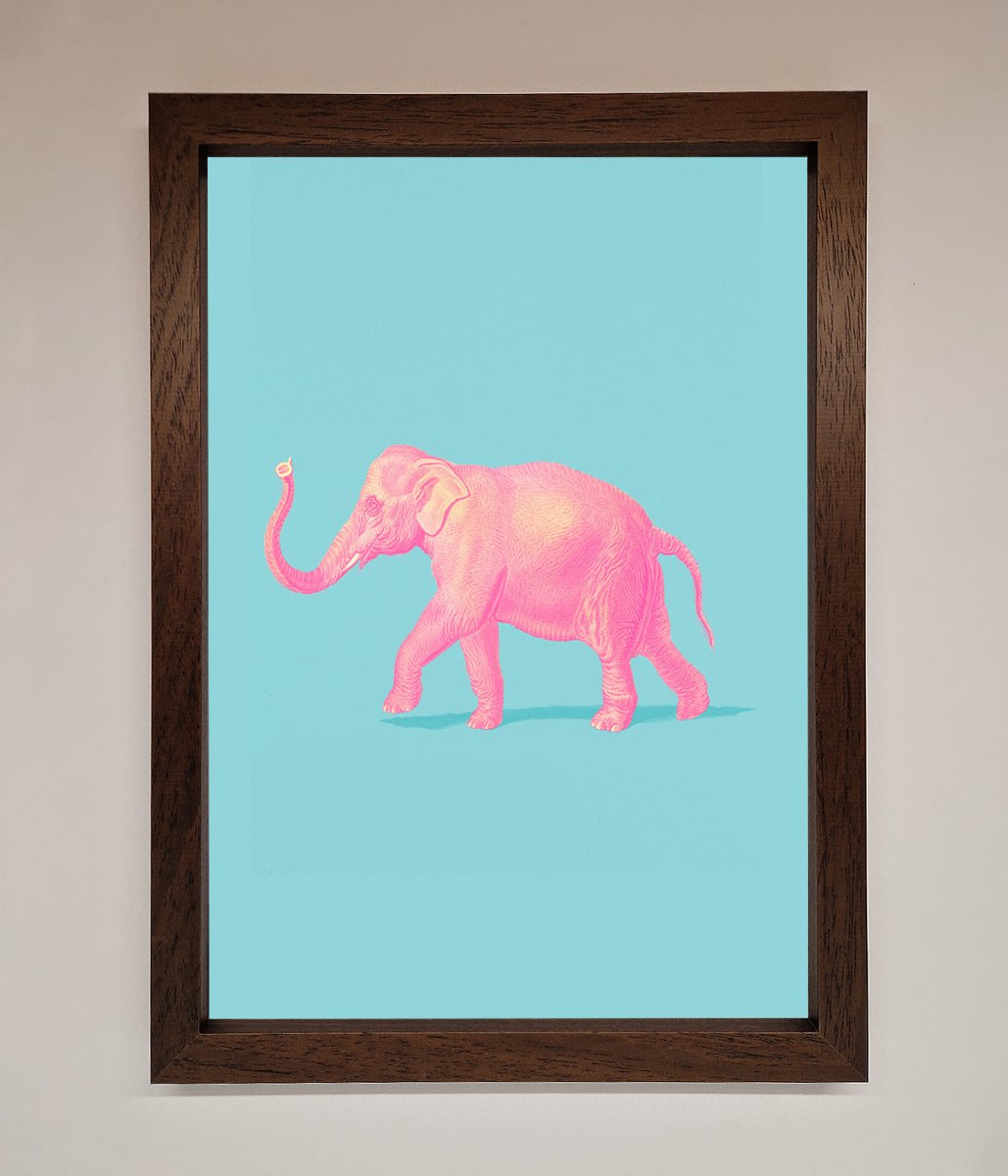 Pink Elephant Framed Print