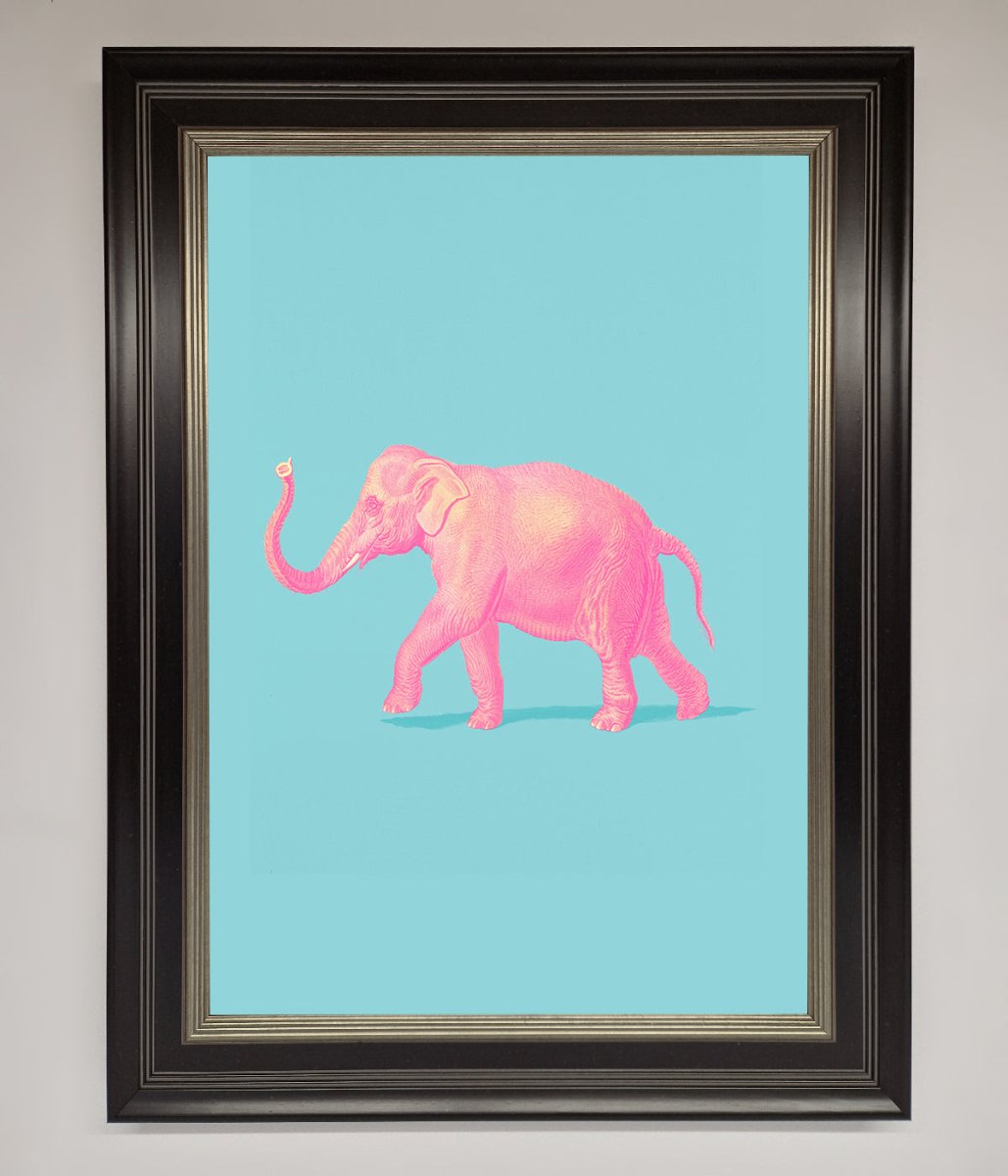 Pink Elephant Framed Print