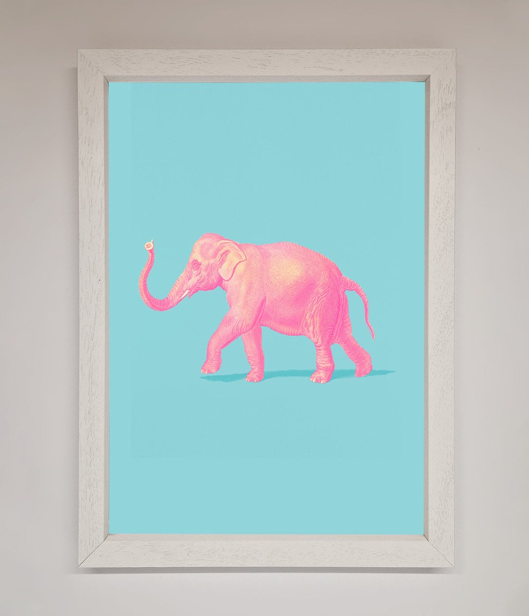 Pink Elephant Framed Print