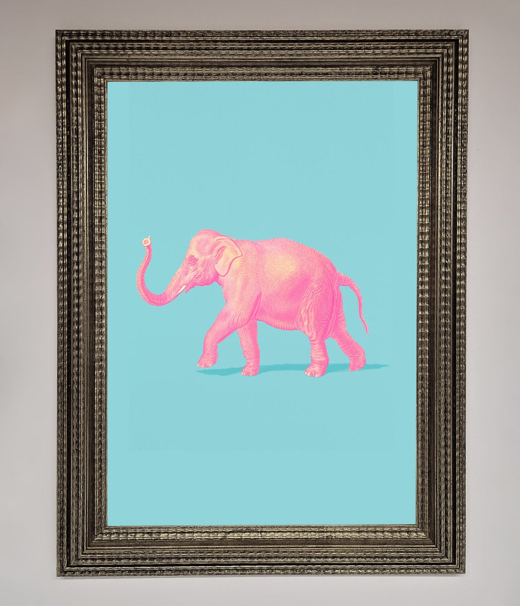 Pink Elephant Framed Print