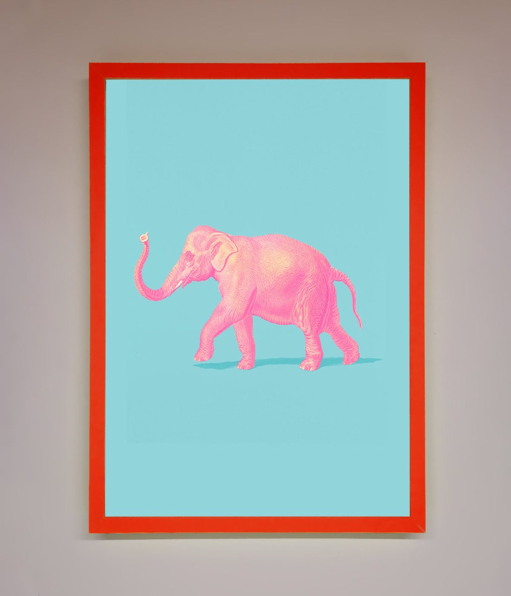 Pink Elephant Framed Print