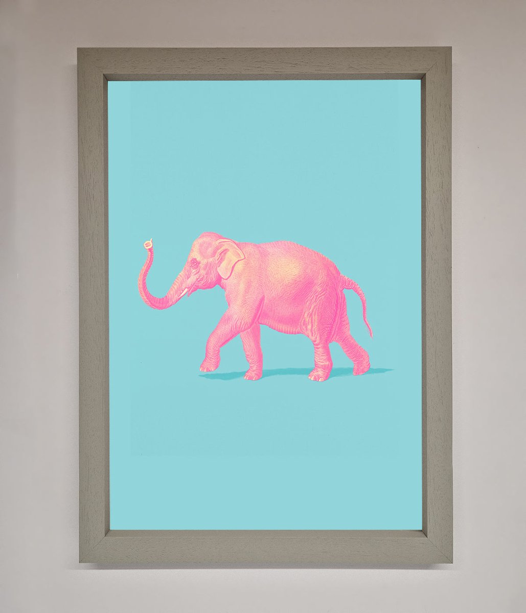 Pink Elephant Framed Print