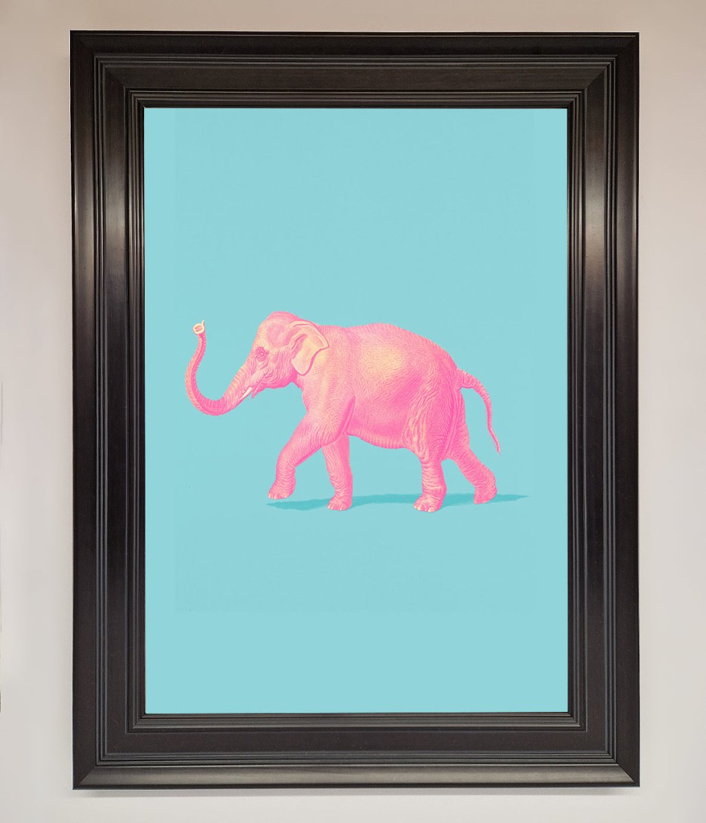 Pink Elephant Framed Print