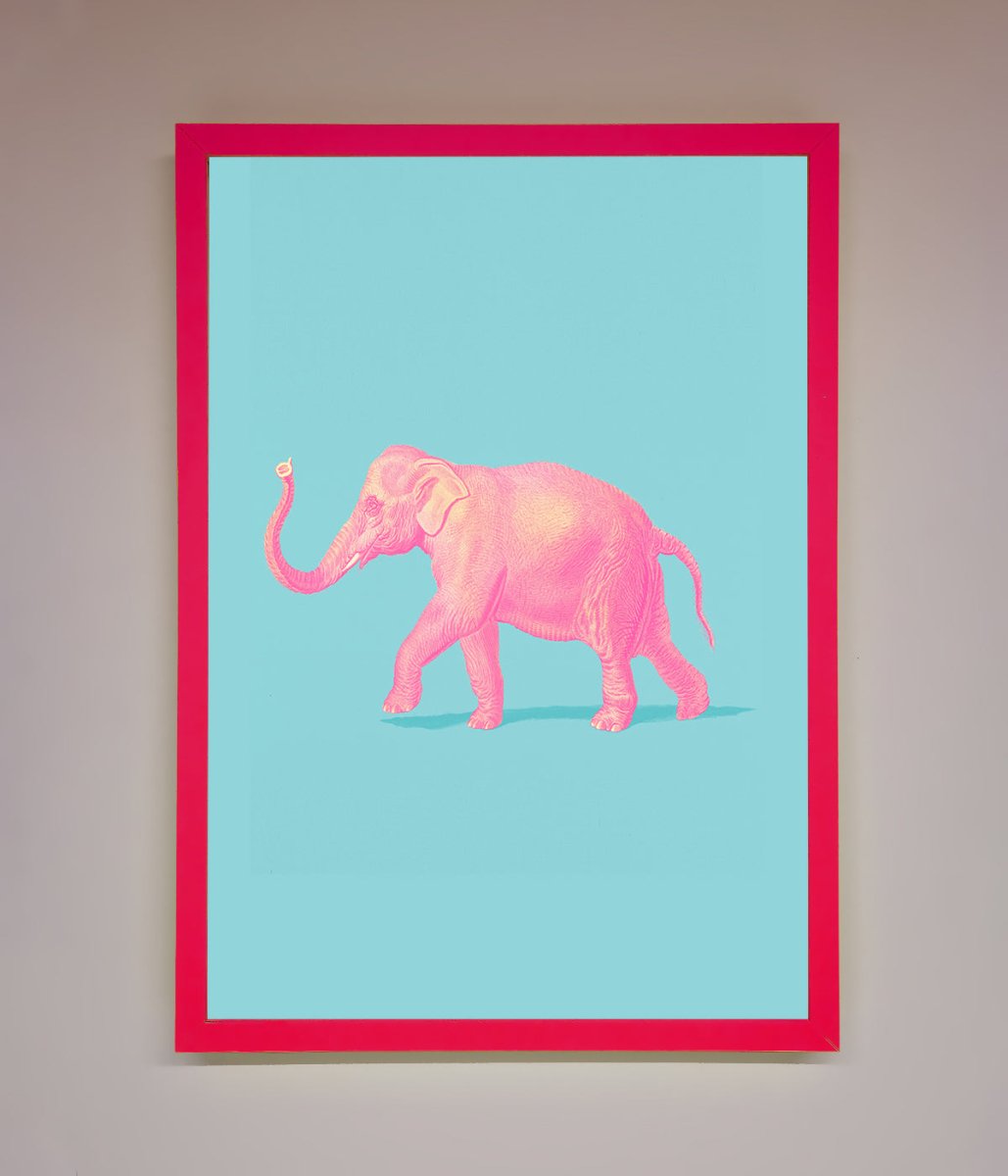 Pink Elephant Framed Print