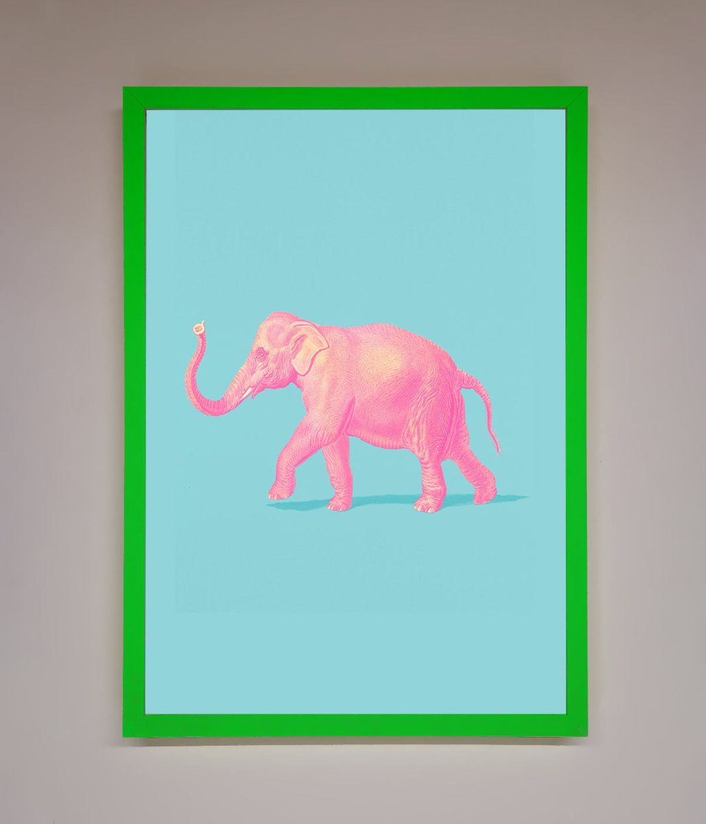 Pink Elephant Framed Print