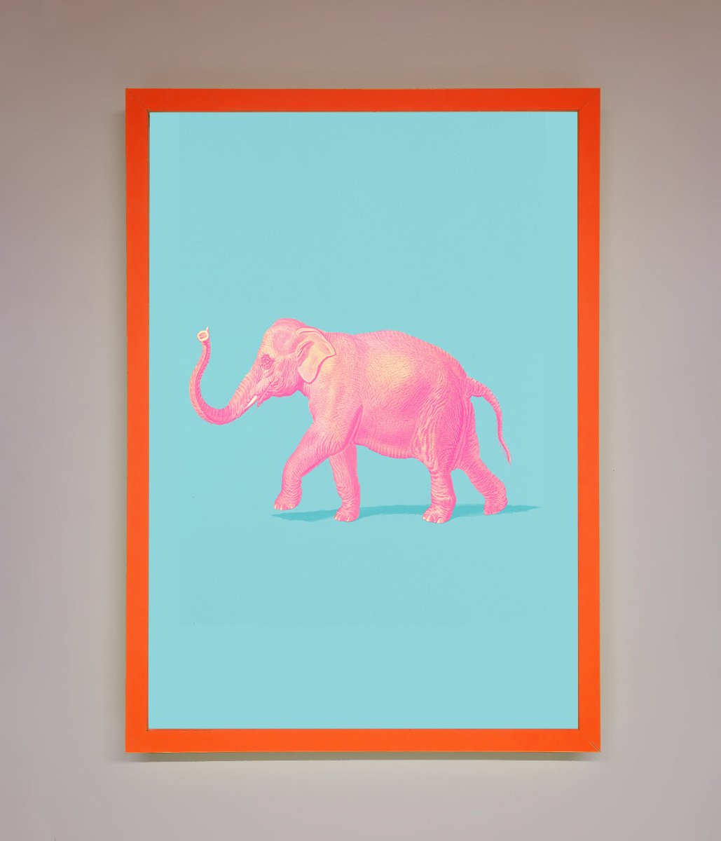 Pink Elephant Framed Print