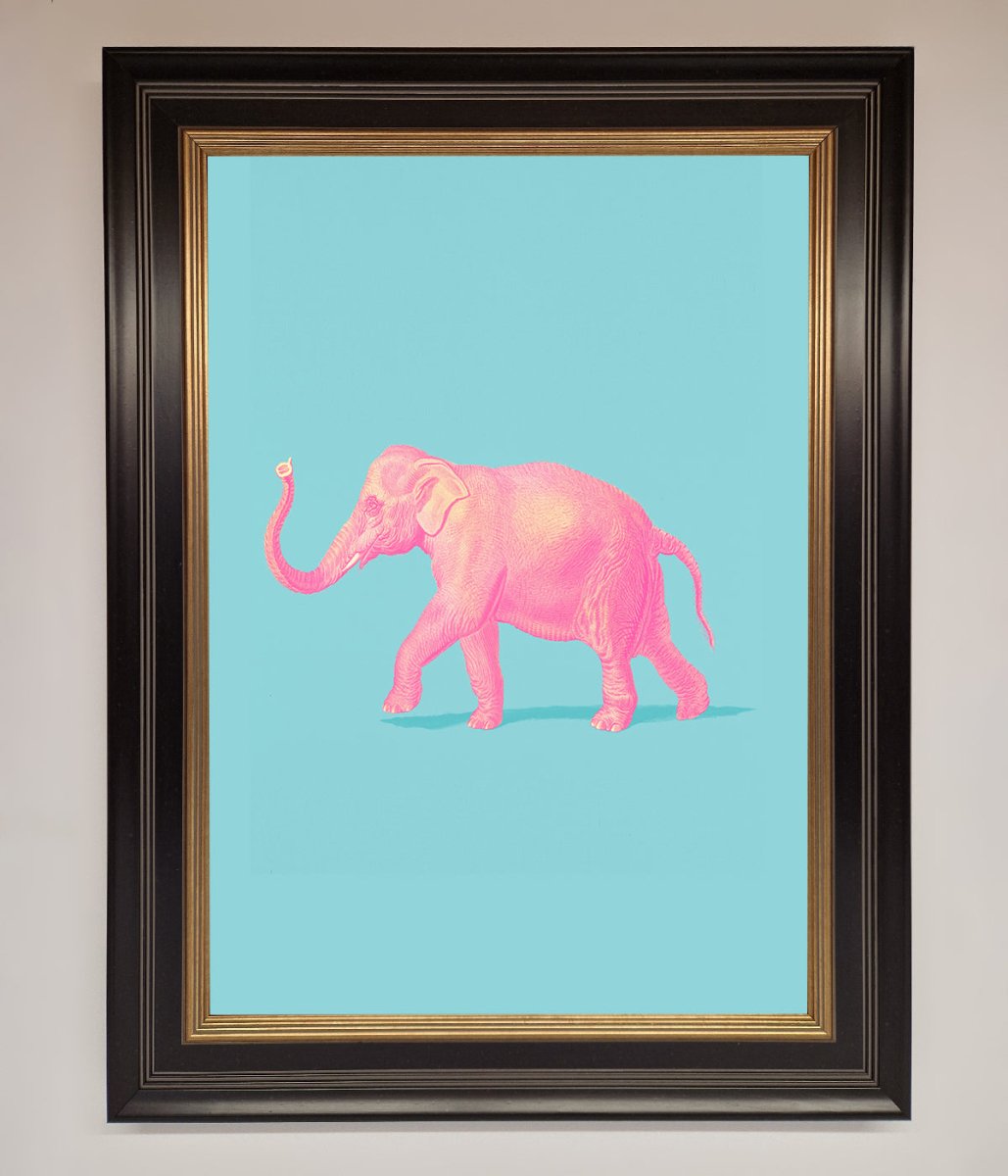 Pink Elephant Framed Print