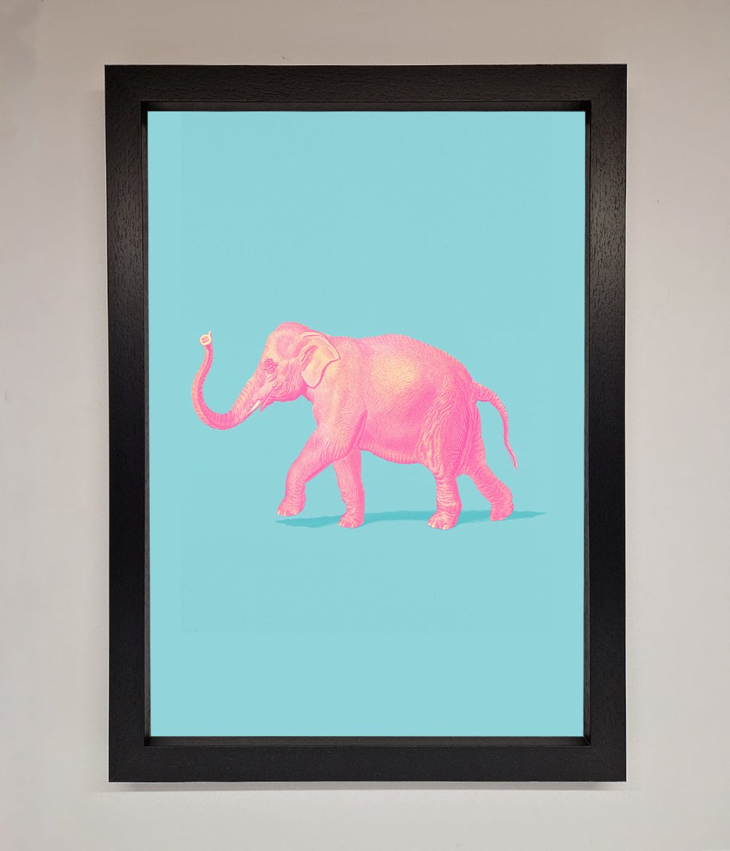 Pink Elephant Framed Print