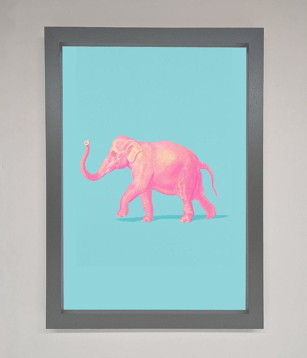 Pink Elephant Framed Print