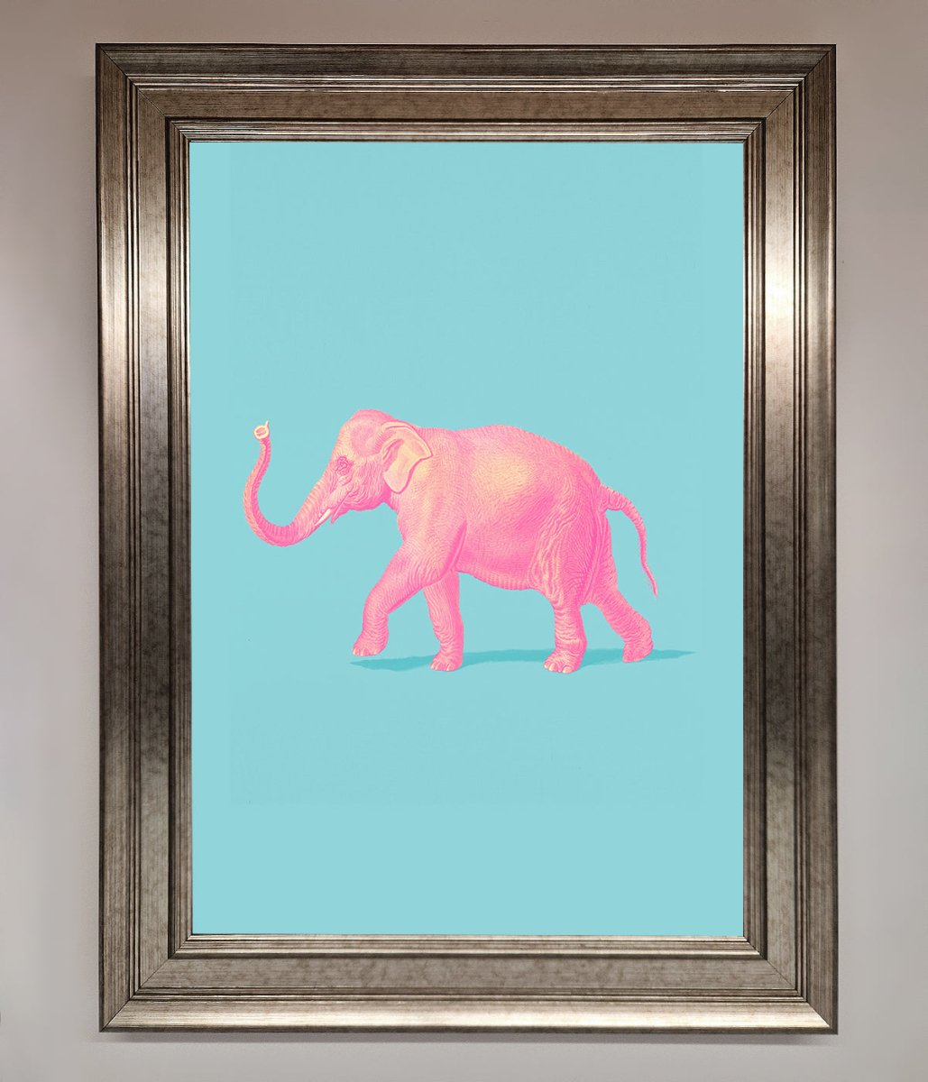Pink Elephant Framed Print