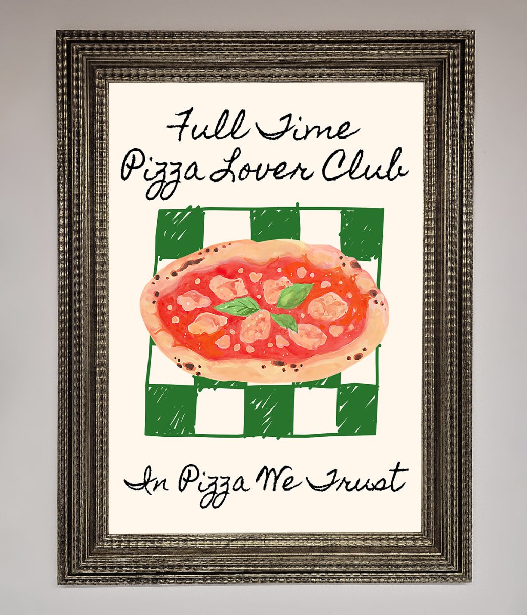 Pizza Lover Club Framed Wall Art