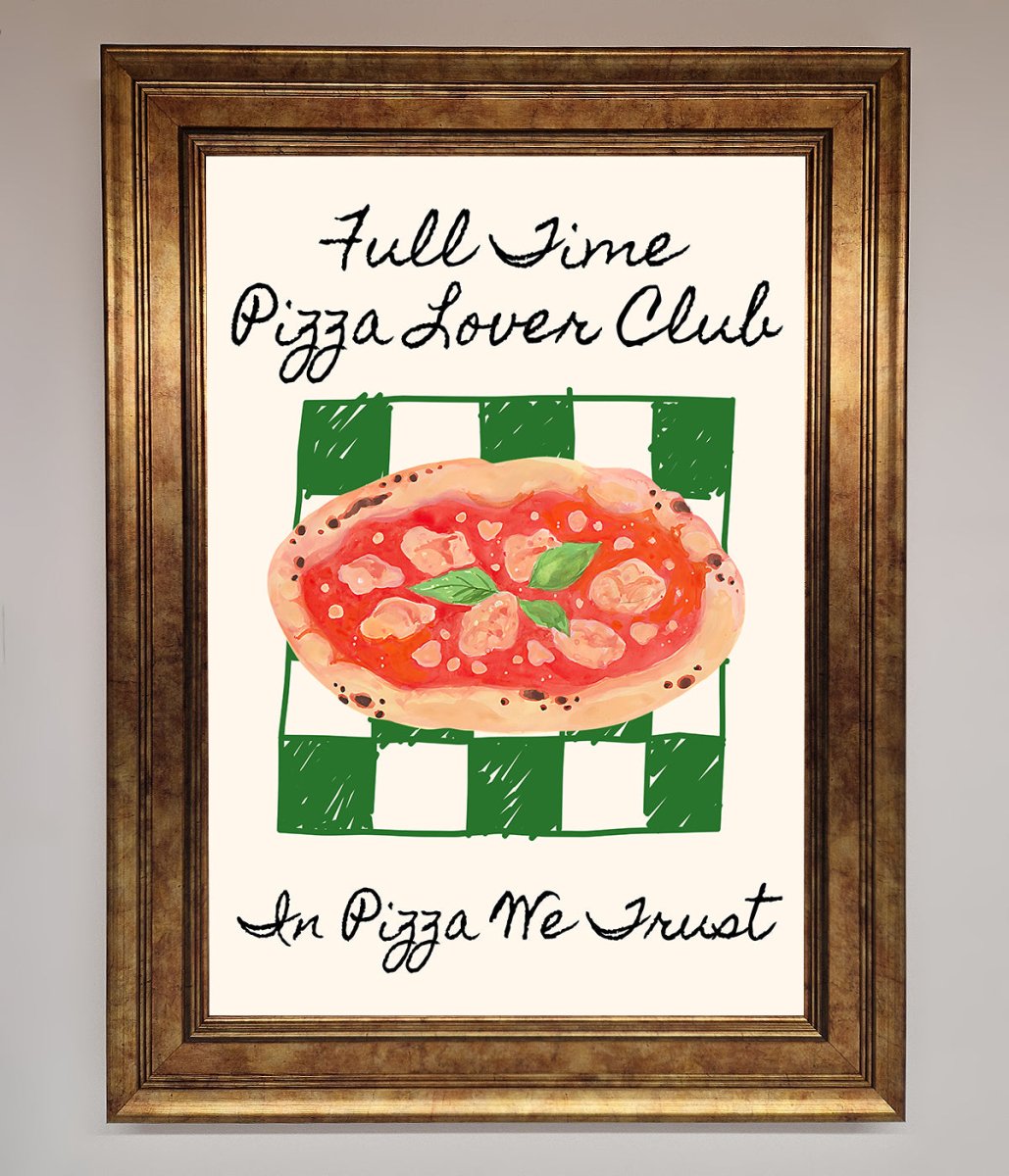 Pizza Lover Club Framed Wall Art