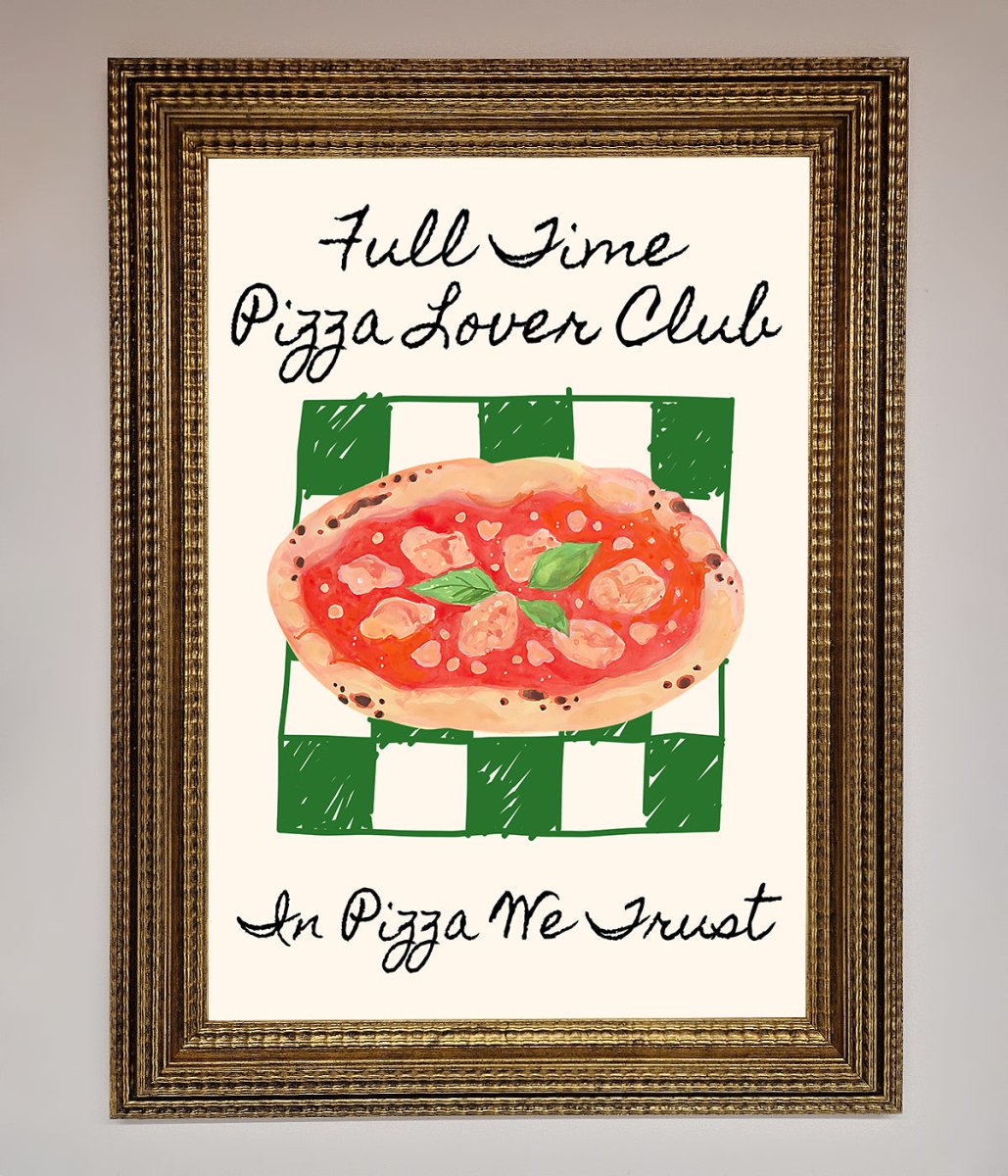 Pizza Lover Club Framed Wall Art