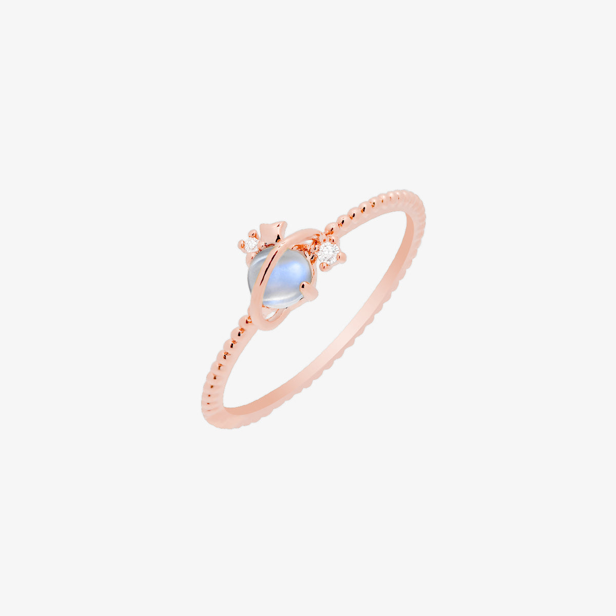 Moonstone Saturn Ring