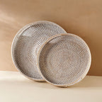 Rattan Trays • Whitewashed (Multiple Sizes)-1