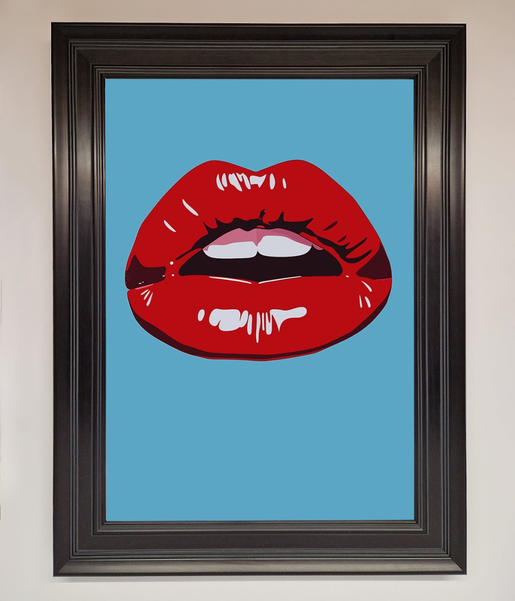 Red Lips Contemporary Framed Poster