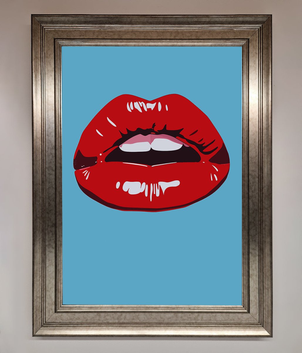 Red Lips Contemporary Framed Poster