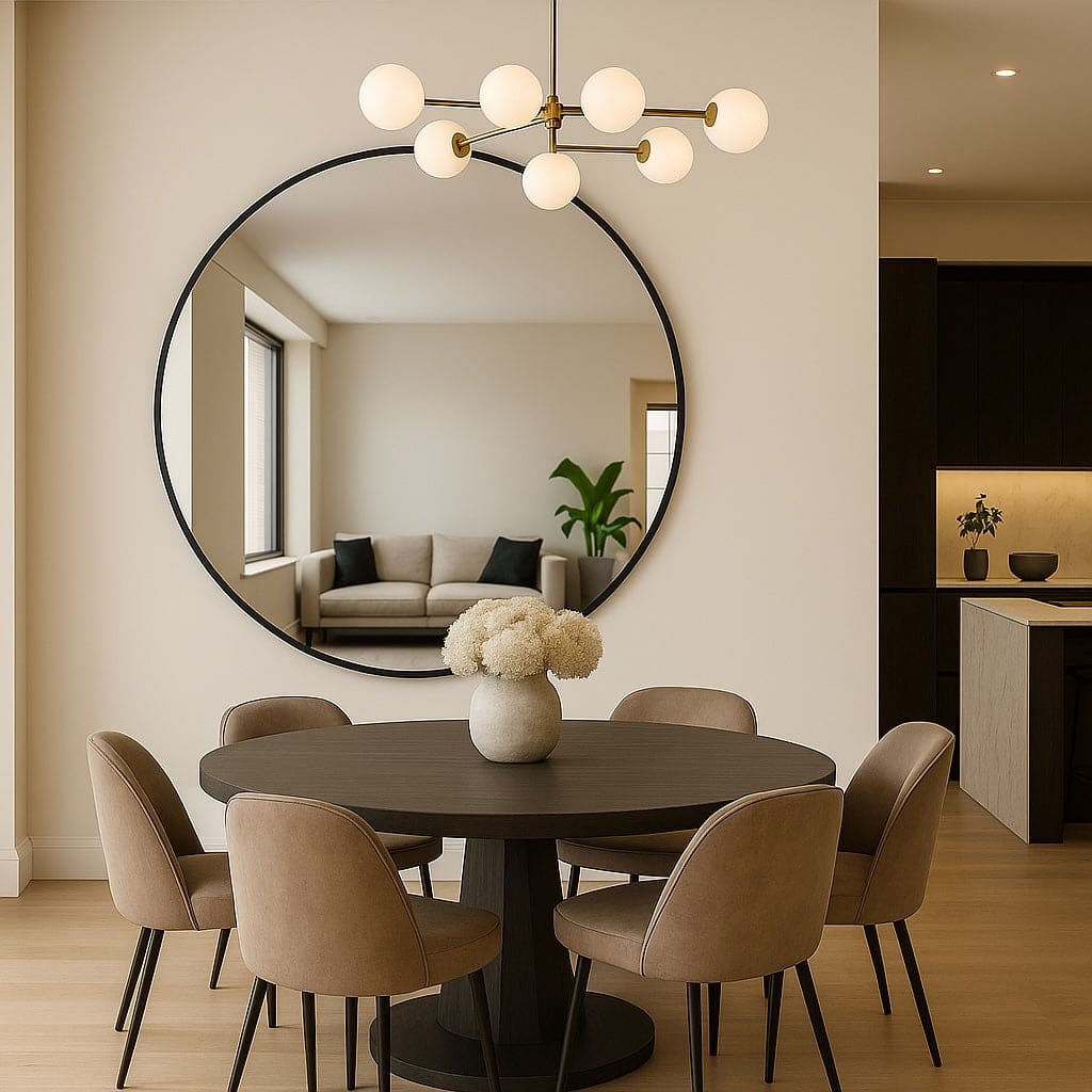 Rei - Extra Large Round Black Metal Circle Mirror - 150cm x 150cm-2