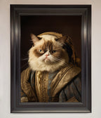 Renaissance Grumpy Cat Framed Print