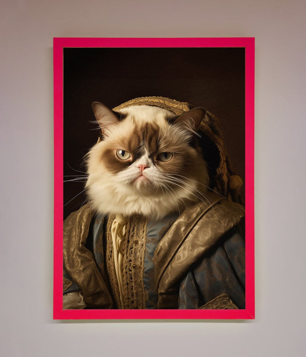 Renaissance Grumpy Cat Framed Print