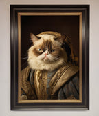 Renaissance Grumpy Cat Framed Print